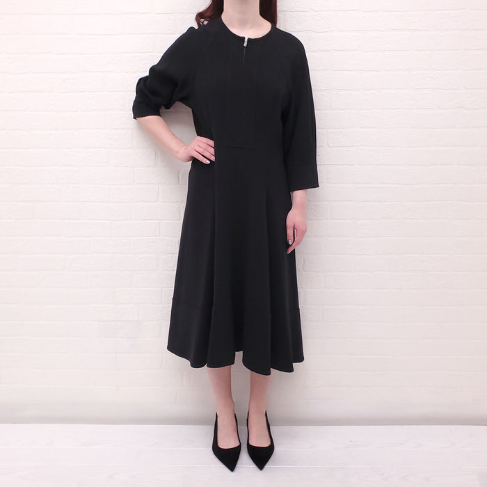 PROENZA SCHOULER BLACK DRESS WITH ZIPPER DETAIL - SIZE 8