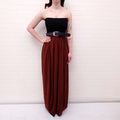 PROENZA SCHOULER BURGUNDY DRESS WITH LEATHER BUCKLE DETAIL - SIZE 4