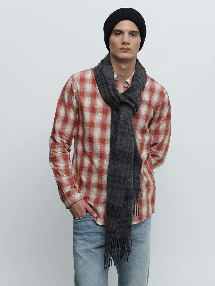 Red Check Button-Down Shirt