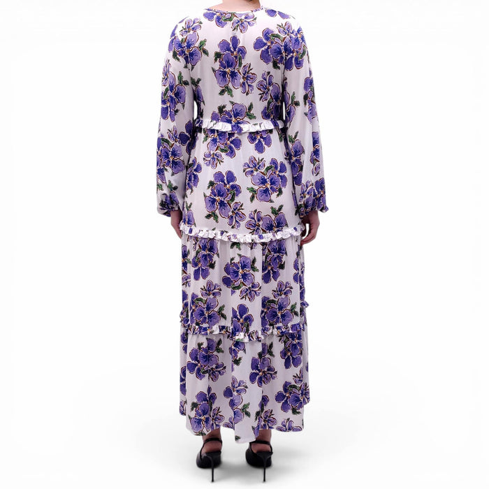 SMYTHE PURPLE FLORAL DRESS - SIZE M