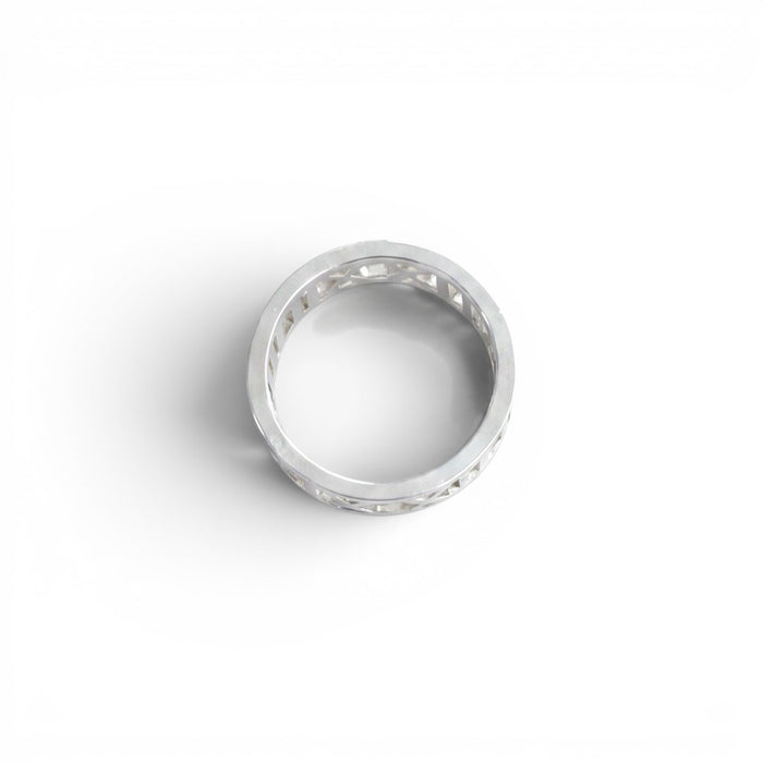 TIFFANY & CO SILVER ROMAN NUMERALS RING - SIZE 7