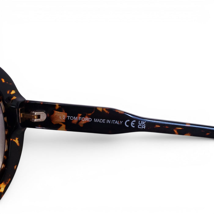 TOM FORD LARGE TORTOISE SHELL AVIATOR SUNGLASSES
