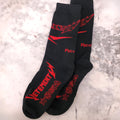VETEMENTS X REEBOK BLACK SOCKS WITH RED LOGO