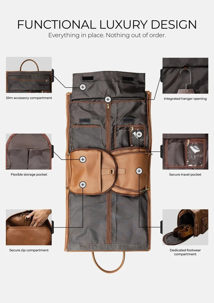 Leather Garment Duffel Bag - SARTORO
