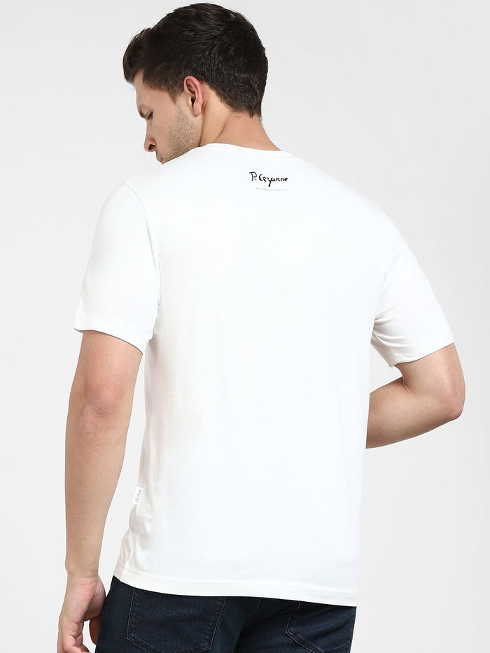 White Graphic Print Crew Neck T-Shirt