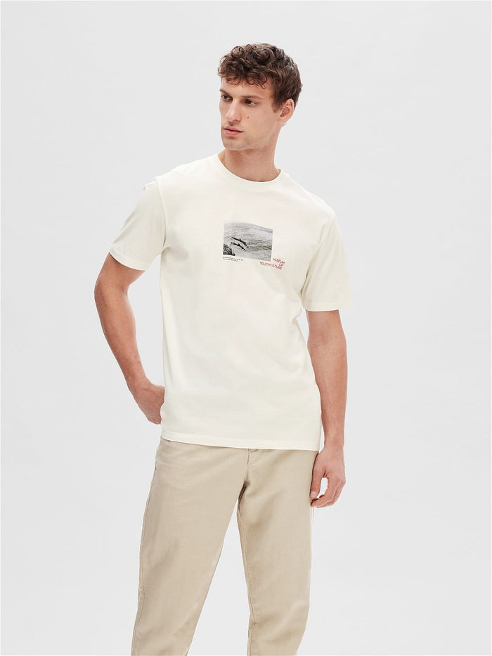 White Graphic Print T-Shirt