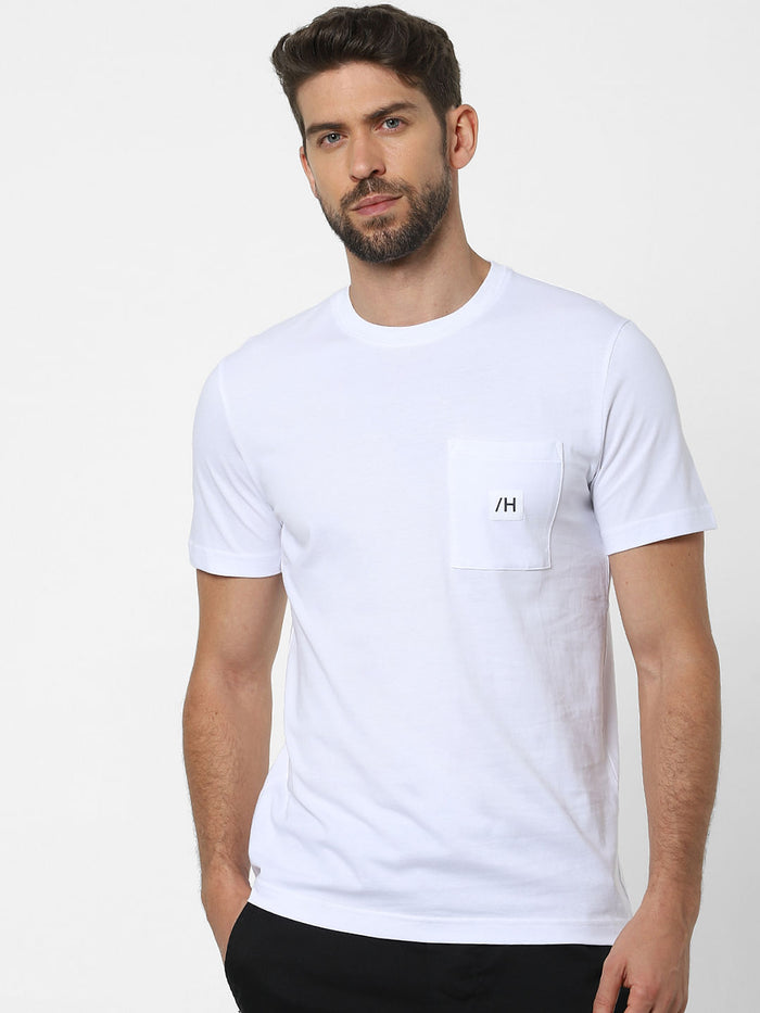 White Organic Cotton Crew Neck T-Shirt