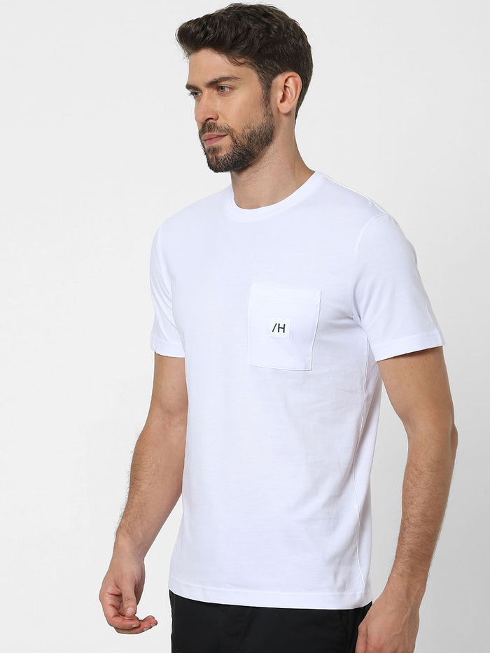 White Organic Cotton Crew Neck T-Shirt