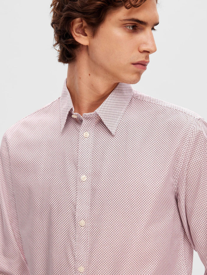 White Printed Full Sleeves Shirt