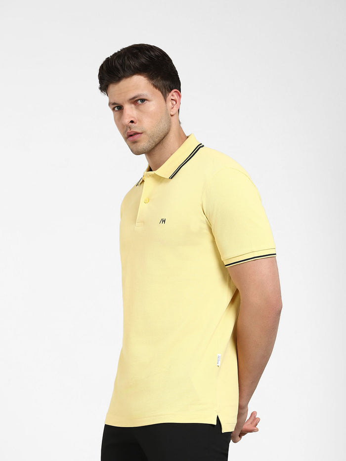 Yellow Organic Cotton Polo T-Shirt