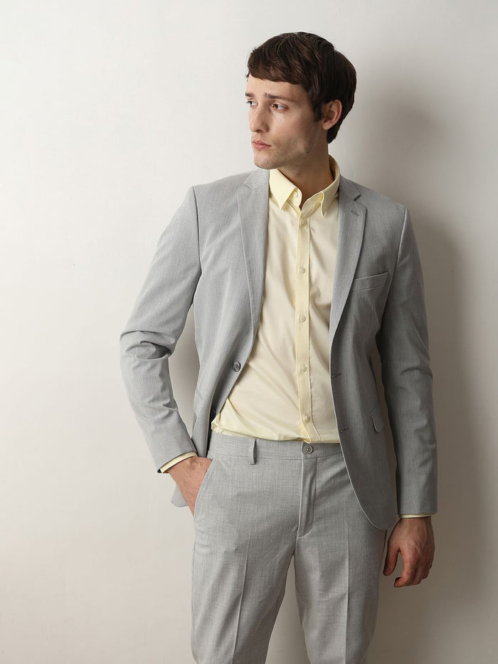Yellow Slim Fit Full Sleeves Shirt